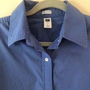 GAP Cobalt Boyfriend Oxford Women's Button Down